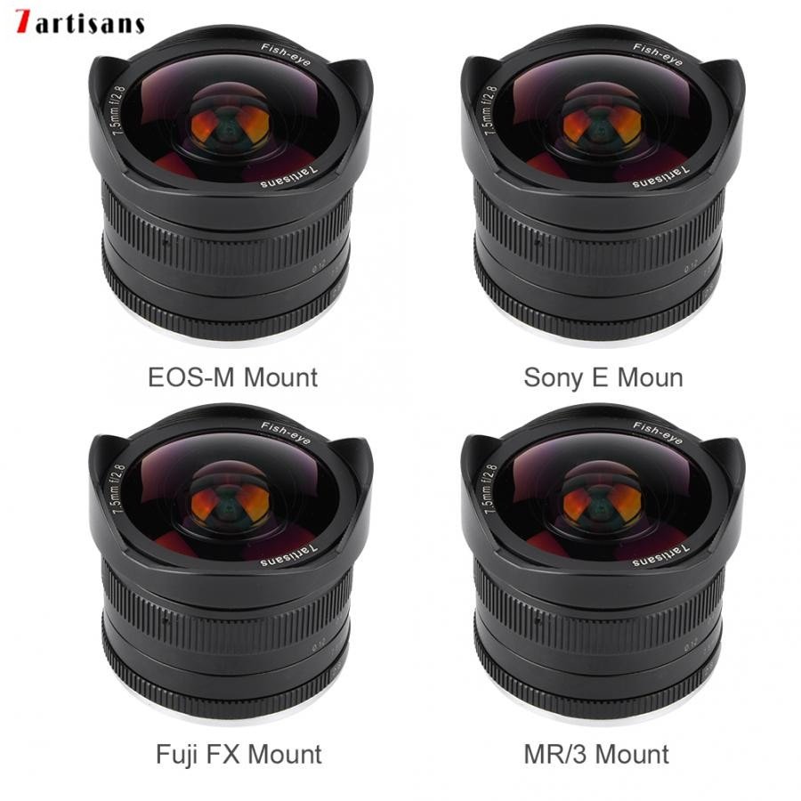 7artisans 7 5mm F2 8 Fisheye Lens Fixed Focus Lens180 Aps C Manual Fixed Prime Lens For Sony E Mount Canon Eos M Fuji Fx M4 3 Way2mall