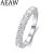 10k White Gold 0.9ctw Moissanite Engagement Ring for Women Round Excellent Cut Wedding Band Bride Anniversary